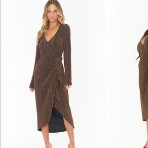 NWOT SMYM KIMORA WRAP DRESS SQUIGGLE SPARKLE KNIT